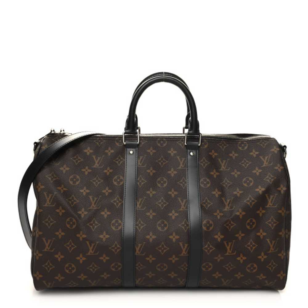 LOUIS VUITTON Monogram Macassar Keepall Bandoulie… - image 1