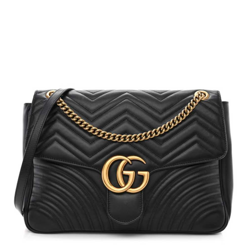 GUCCI Calfskin Matelasse Large GG Marmont Shoulde… - image 1