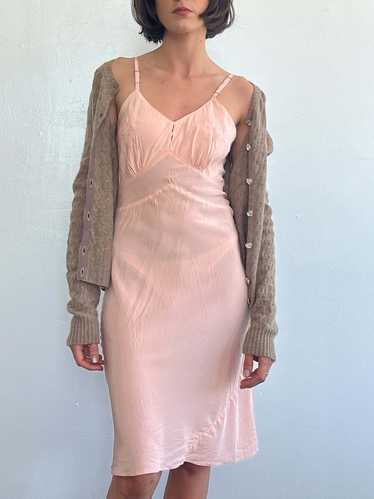 Vintage Embroidered Slipdress - Pink