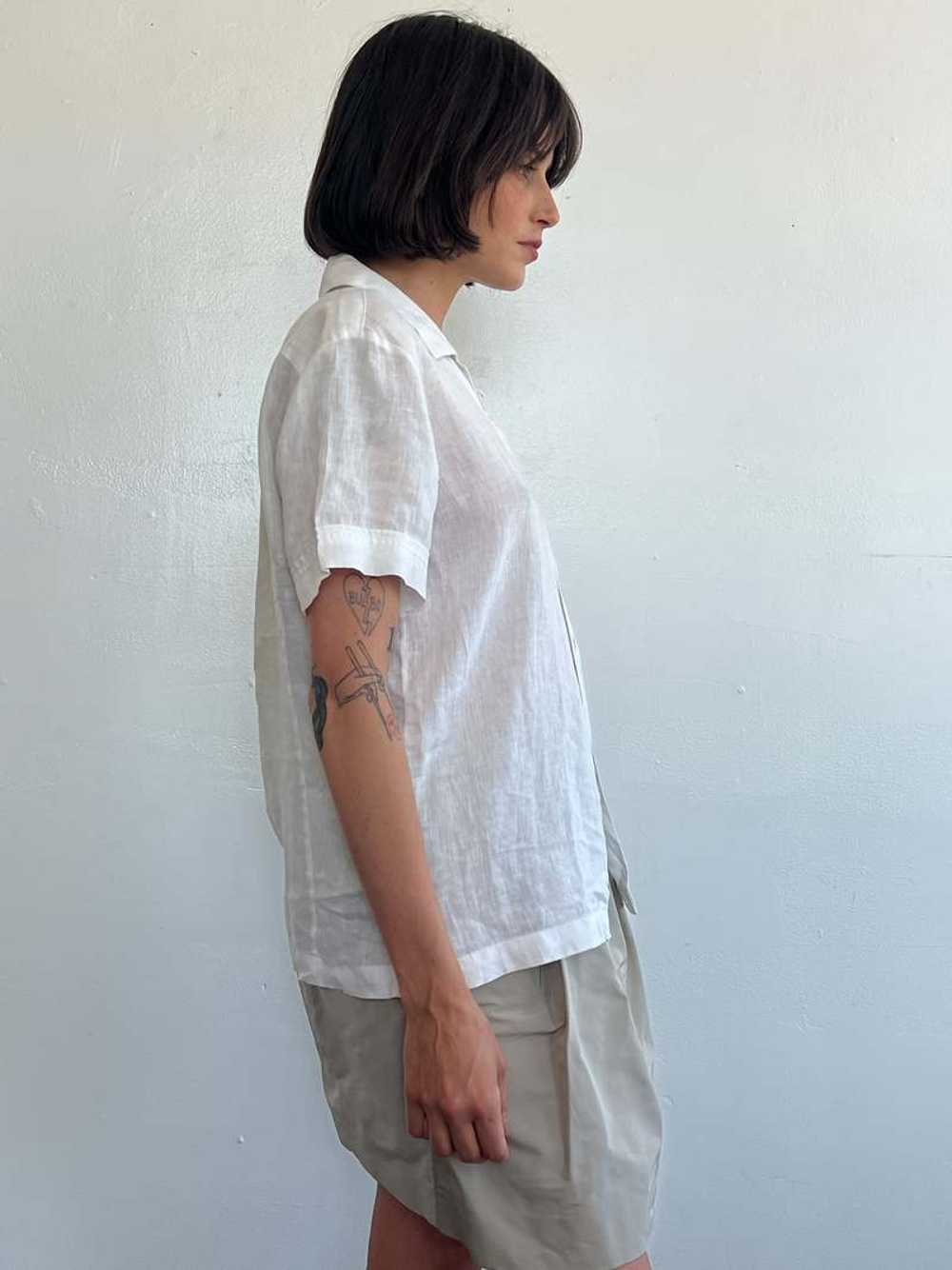 Vintage Diesel Linen Logo Top - White - image 3