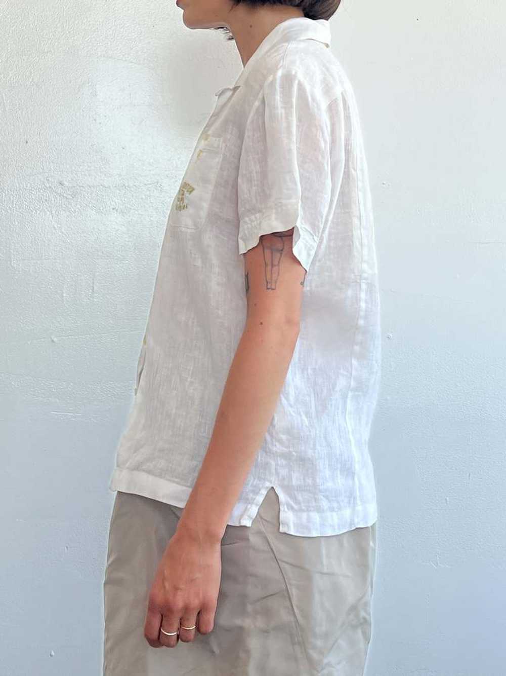 Vintage Diesel Linen Logo Top - White - image 4