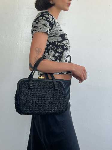 Vintage Macrame Handbag - Black