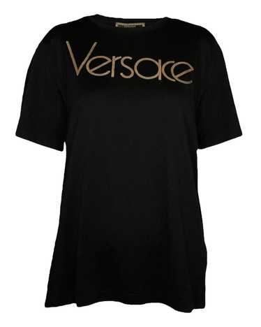 Versace 1978 Gold Logo Tee, Tribute SS18, Size US 