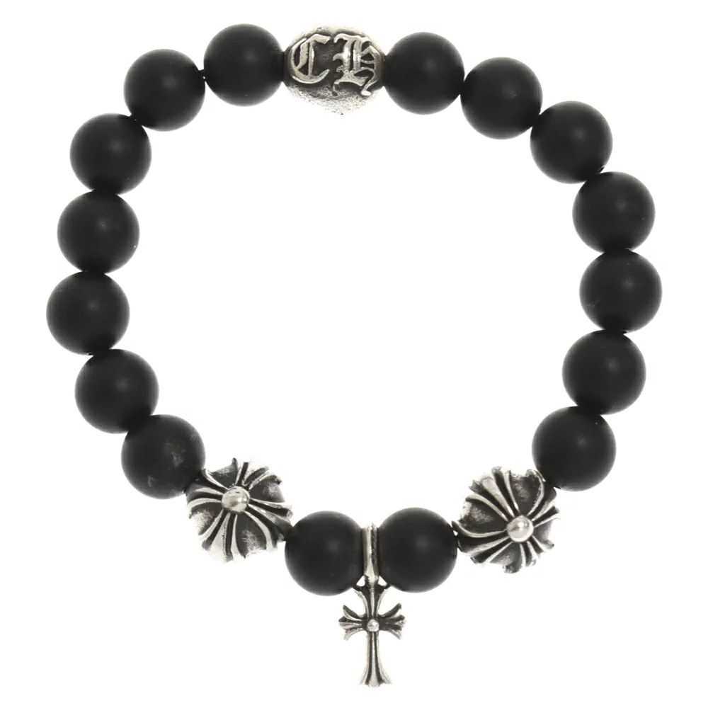 Chrome Hearts Chrome Hearts Black Bead Bracelet - image 1