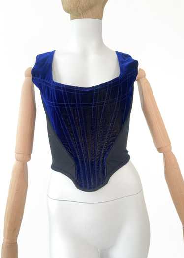 Vintage Vivienne Westwood Blue Velvet Corset