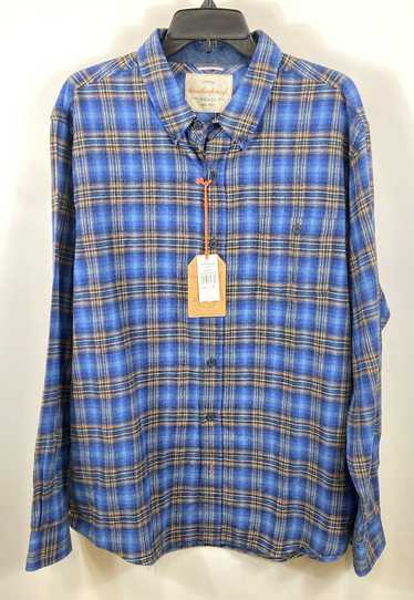 NWT Weatherproof Mens Dazzling Blue Plaid Long Sle