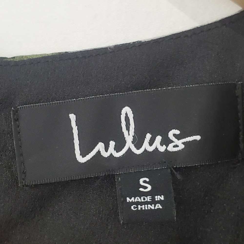 Lulus Long Sleeve Black Floral Faux Wrap Short Dr… - image 3