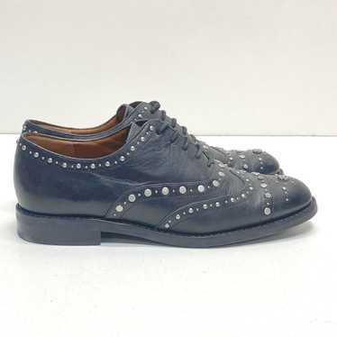 Coach Leather Studded Tegan Oxfords Black 6.5 - image 1