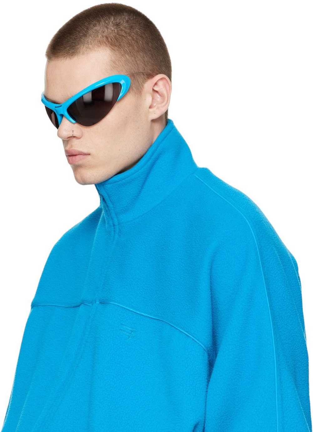 Balenciaga Blue XL Wire Cat Mask Sunglasses - image 2