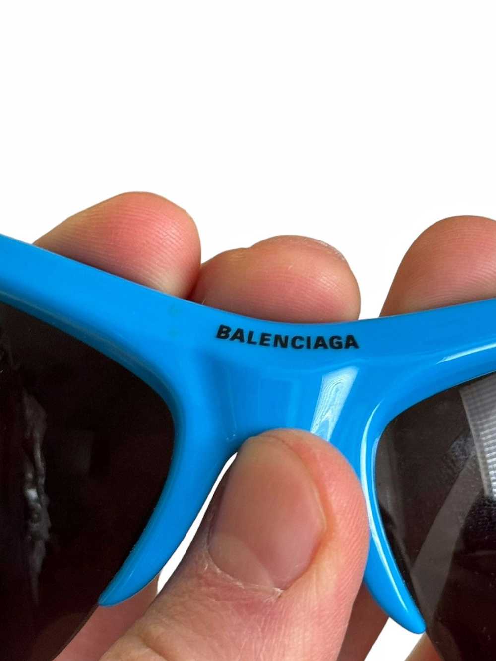 Balenciaga Blue XL Wire Cat Mask Sunglasses - image 4