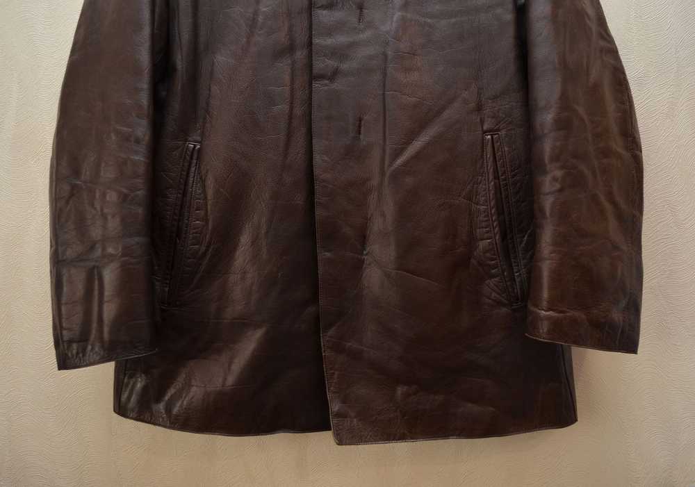 Hugo Boss × Leather Jacket × Vintage Vintage 90s … - image 3