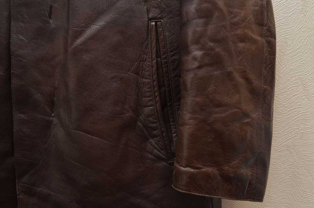 Hugo Boss × Leather Jacket × Vintage Vintage 90s … - image 4