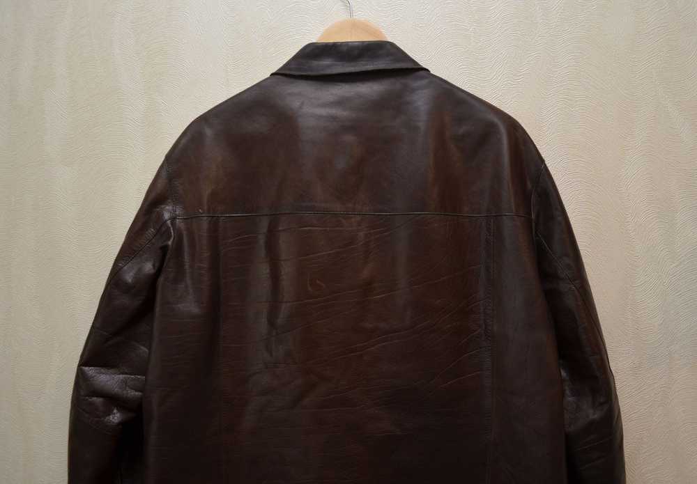 Hugo Boss × Leather Jacket × Vintage Vintage 90s … - image 7