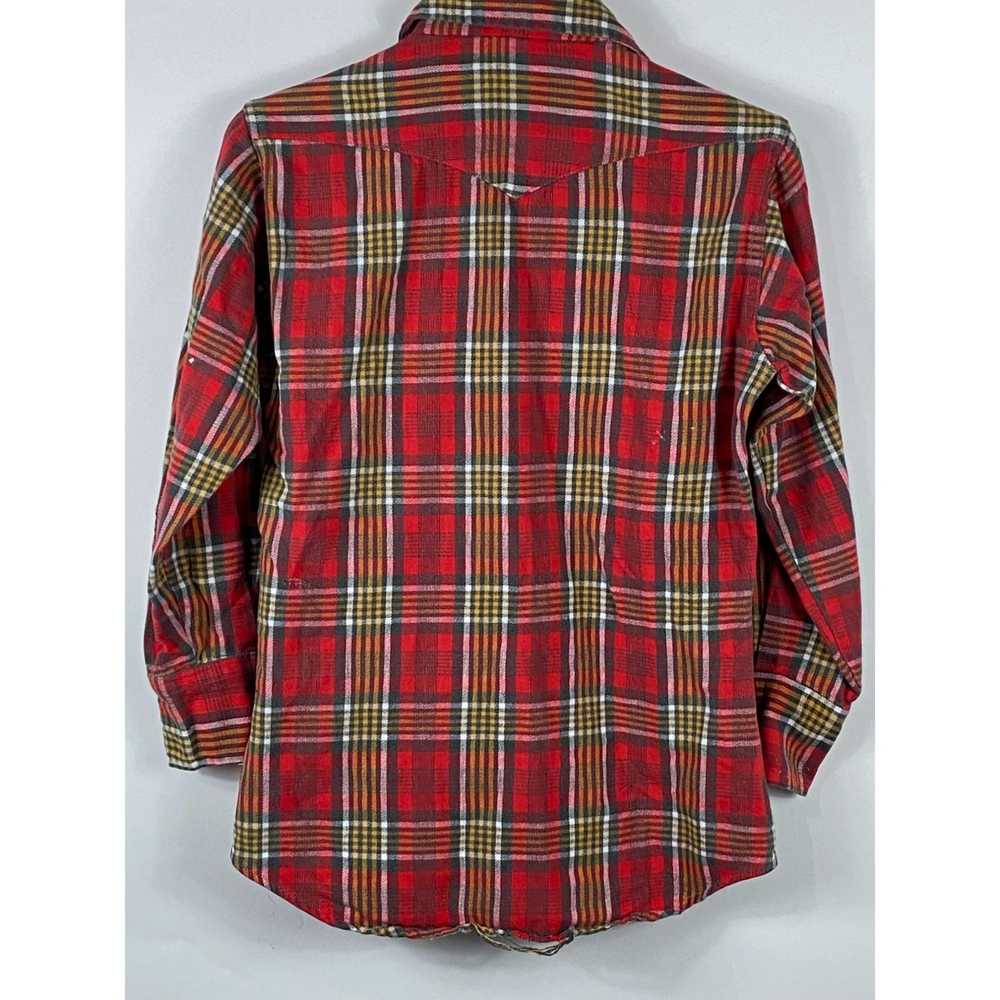 Wrangler VTG Wrangler Sanforized Plaid 2-Pockets … - image 2