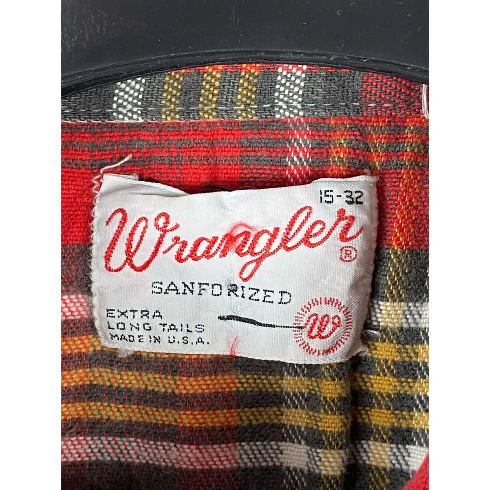 Wrangler VTG Wrangler Sanforized Plaid 2-Pockets … - image 3