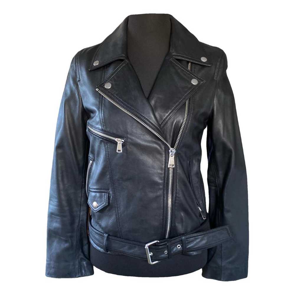 Non Signé / Unsigned Leather biker jacket - image 1