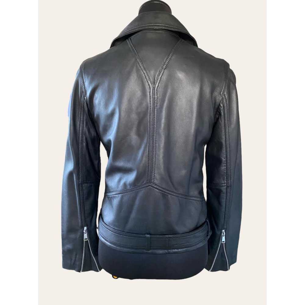 Non Signé / Unsigned Leather biker jacket - image 3