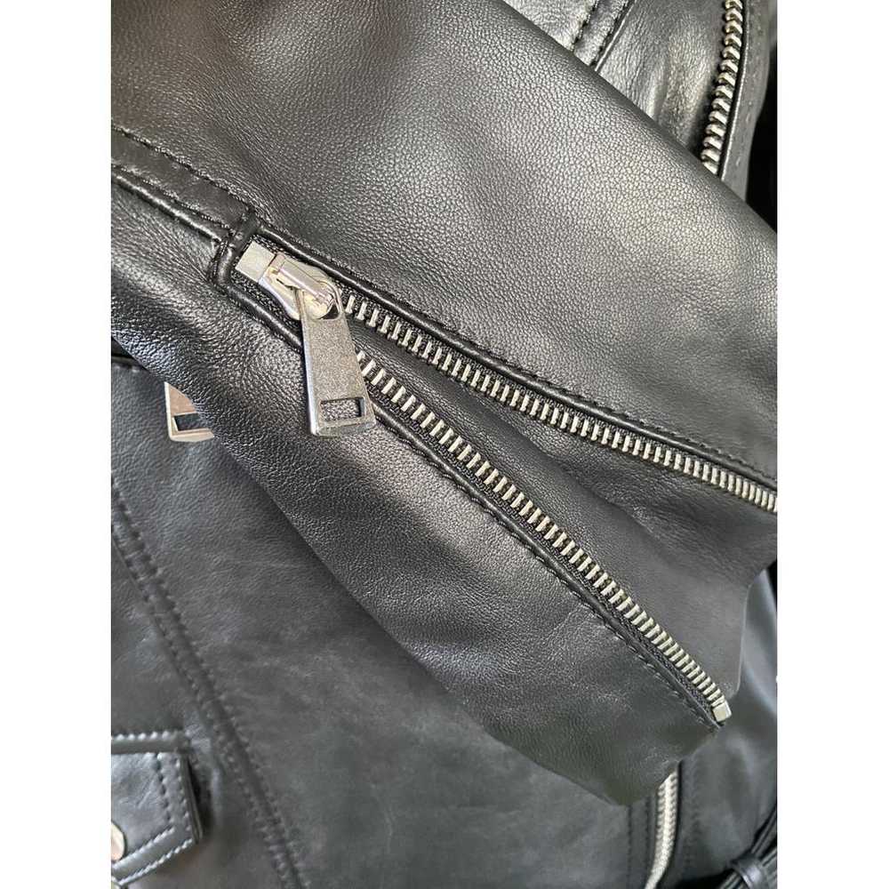 Non Signé / Unsigned Leather biker jacket - image 6