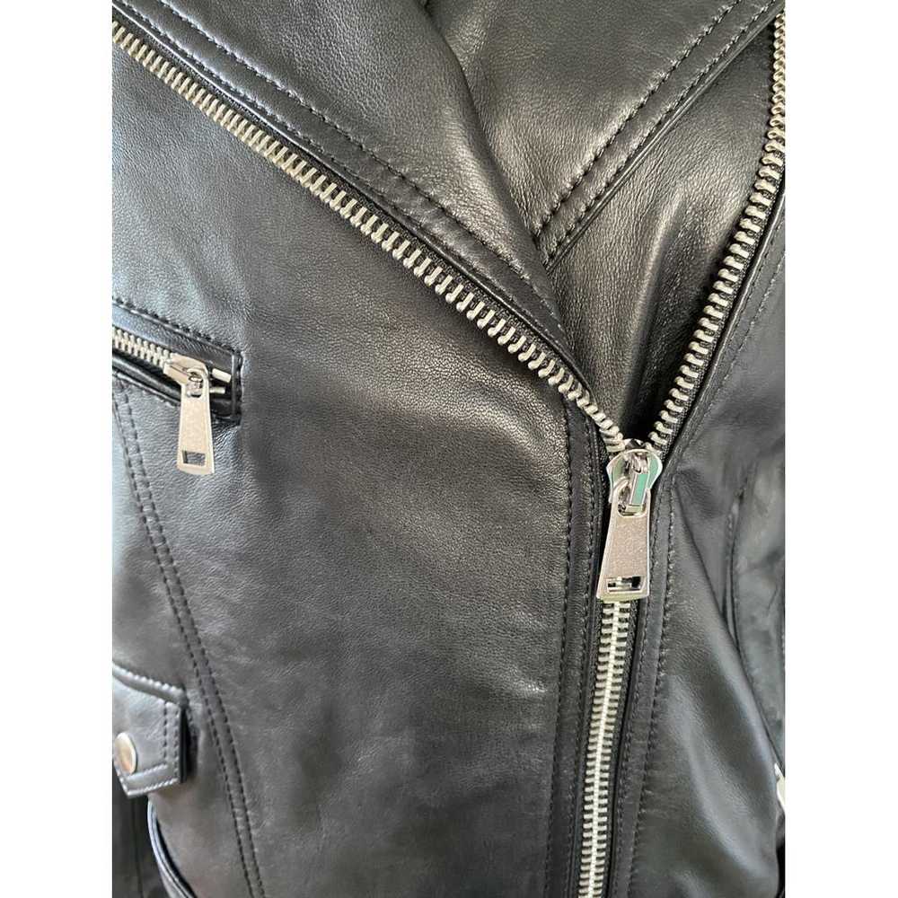 Non Signé / Unsigned Leather biker jacket - image 7