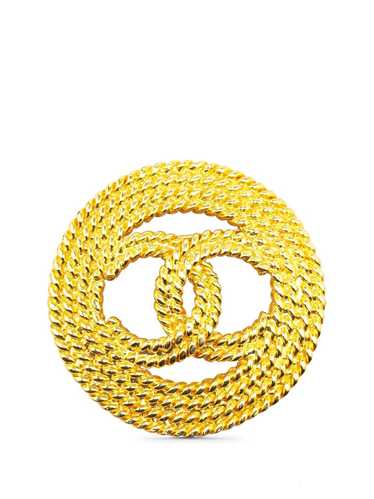 CHANEL Pre-Owned 1980-1990 Gold Plated CC costume… - image 1