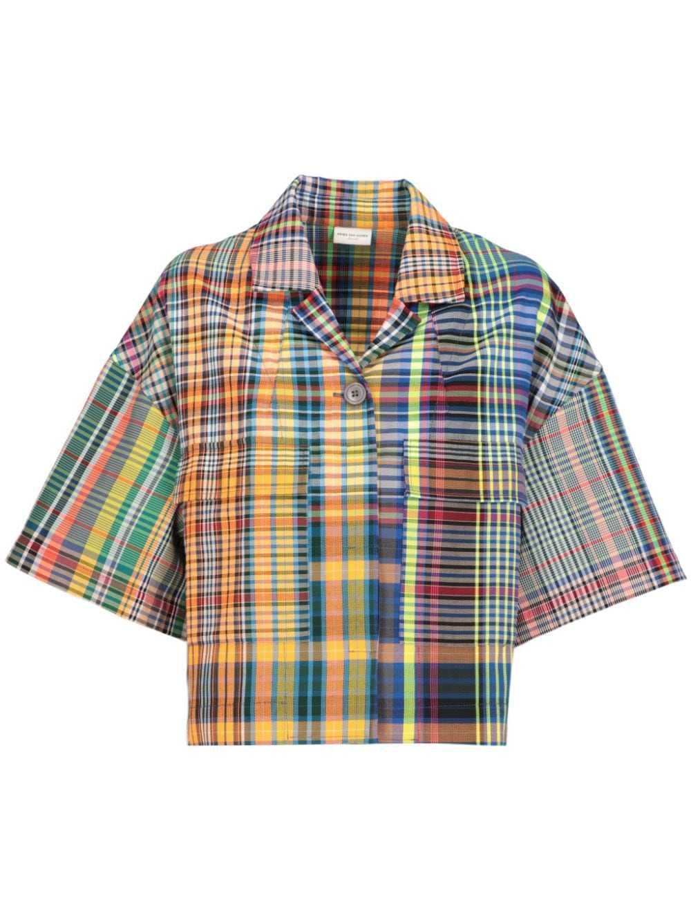 Dries Van Noten Pre-Owned 2000 checked cotton shi… - image 1