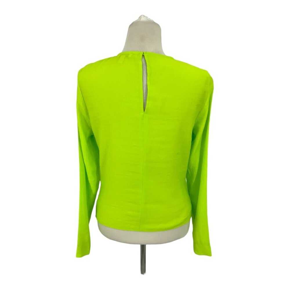 Topshop TopShop Long Sleeve Ruched Front Top Lime… - image 7