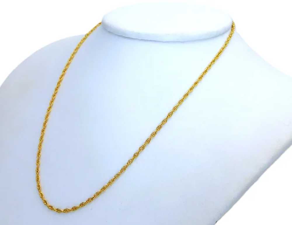 10k Yellow Gold 16 inch 2mm Rope Chain - image 2