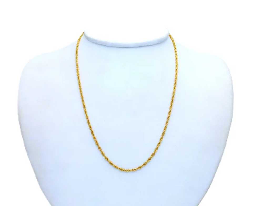 10k Yellow Gold 16 inch 2mm Rope Chain - image 3