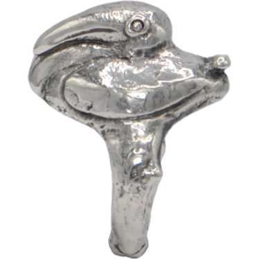 Estate Signed Walter Schluep Sterling Silver Duck 