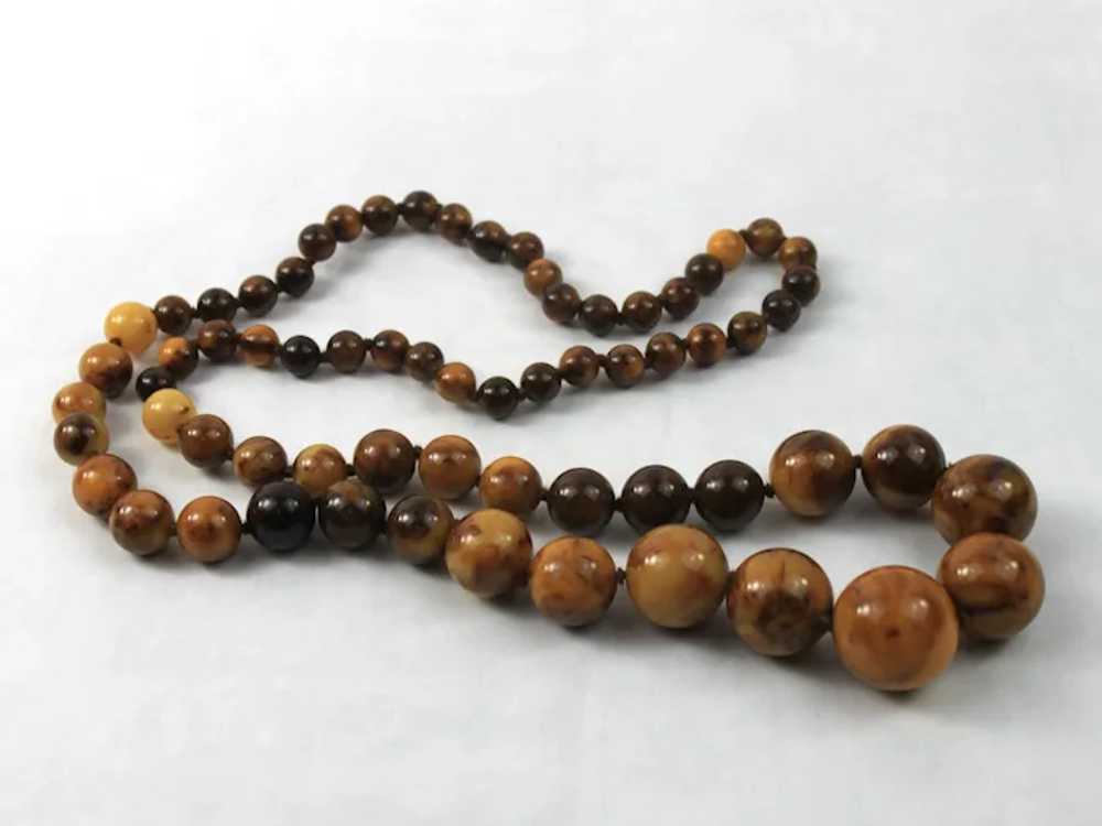 Bakelite Graduated Beaded Necklace Mississippi Mu… - image 3