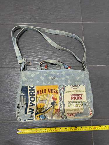 Japanese Brand THINK BEE NEW YORK BANNER DENIM BAG