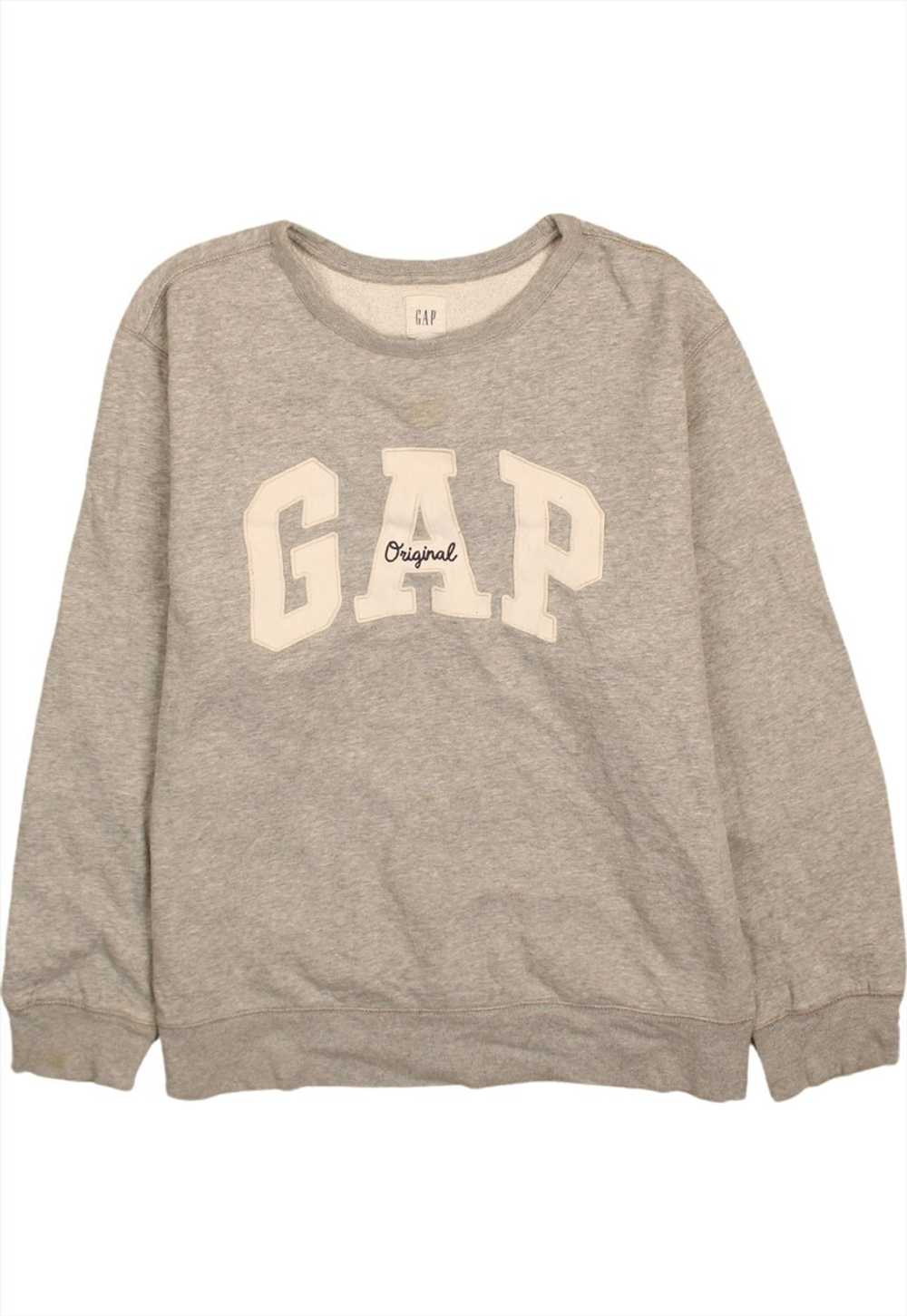 Vintage 90's Gap Sweatshirt Spellout Crew Neck Gr… - image 1