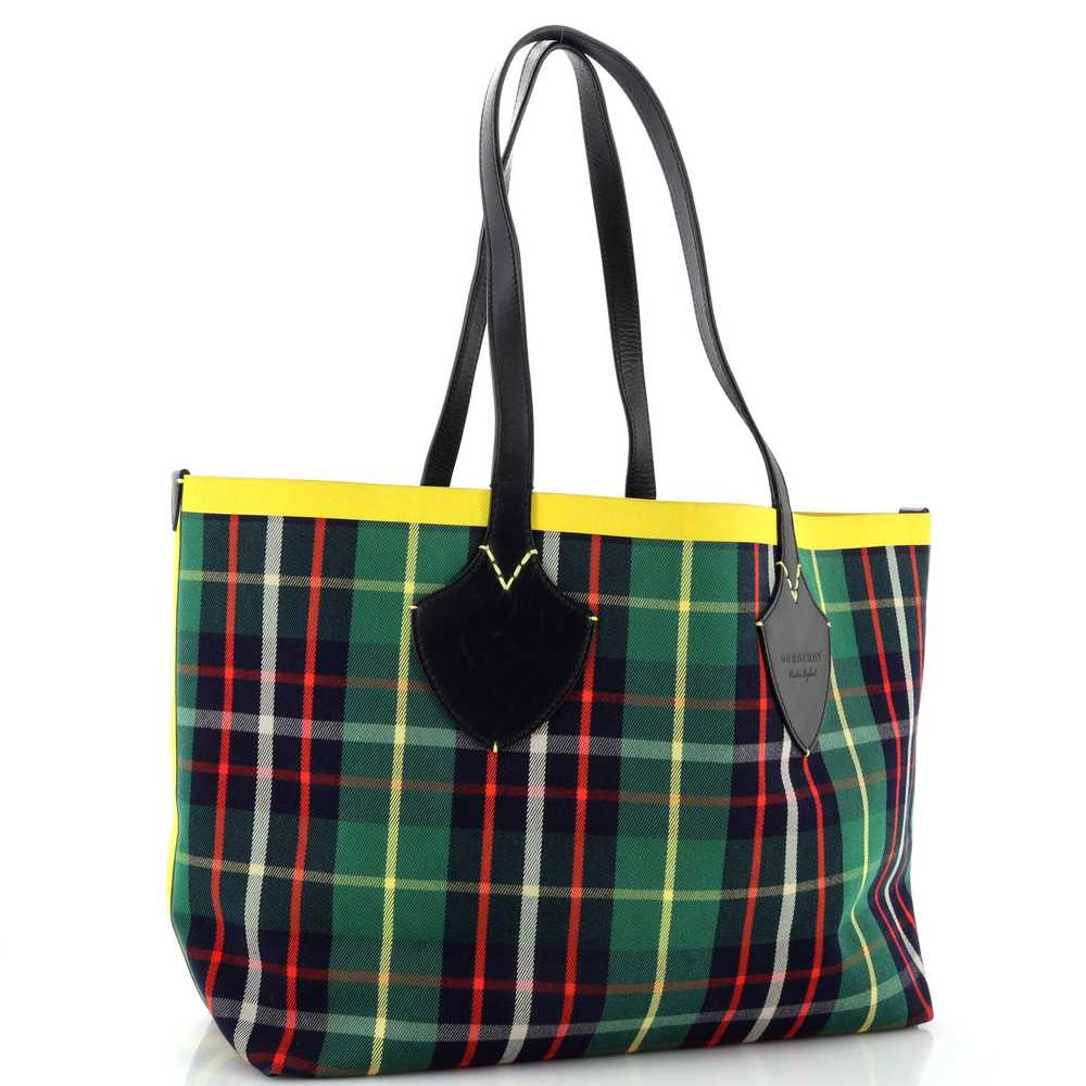 Burberry Reversible Giant Tote Tartan Cotton Medi… - image 2