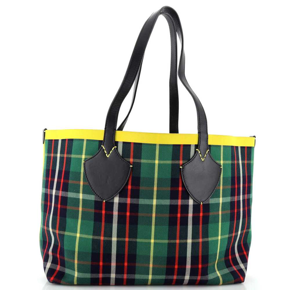 Burberry Reversible Giant Tote Tartan Cotton Medi… - image 3