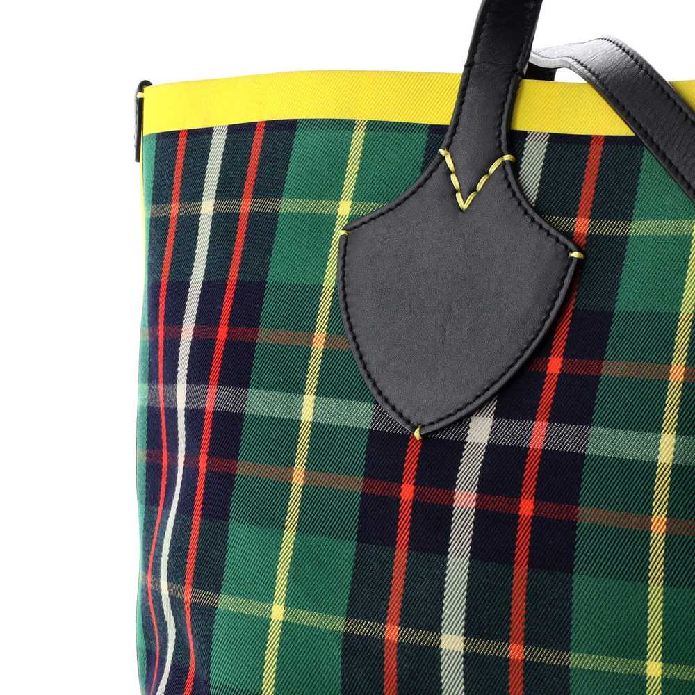 Burberry Reversible Giant Tote Tartan Cotton Medi… - image 7