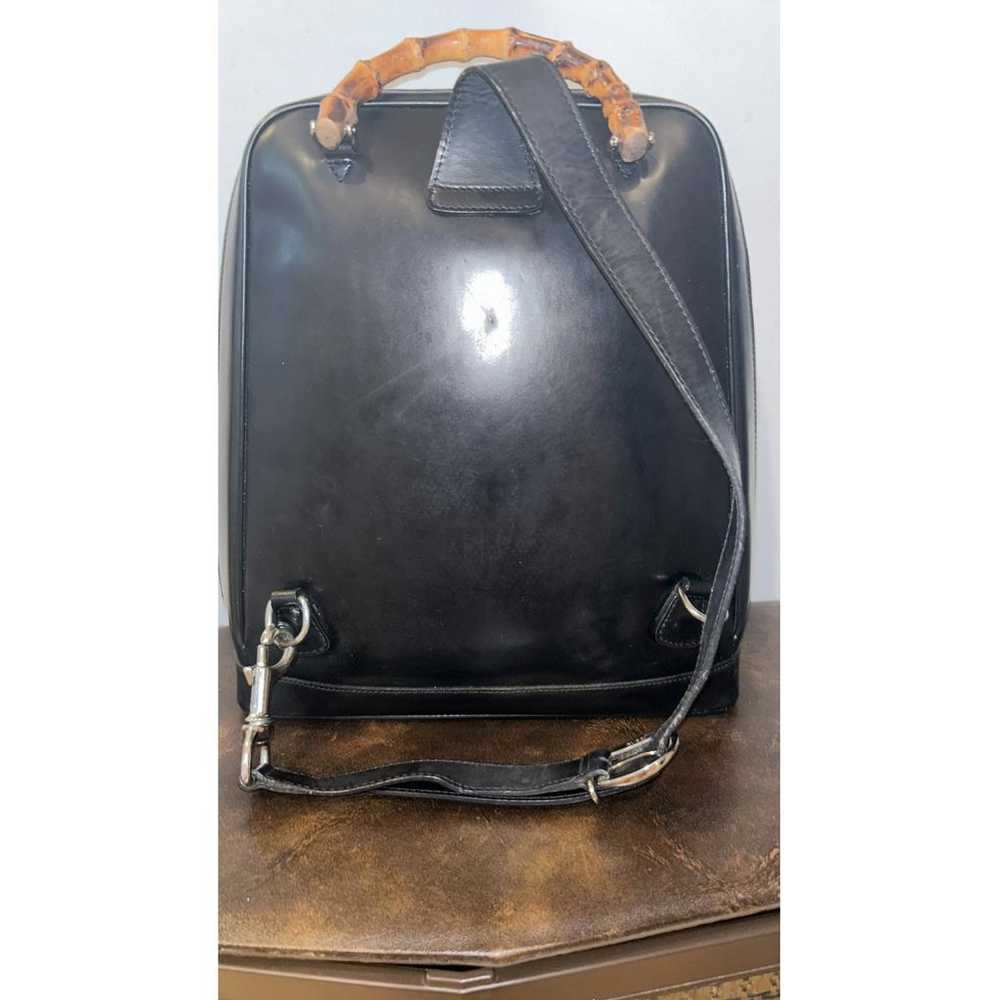 Gucci Vintage Bamboo Sling leather backpack - image 6