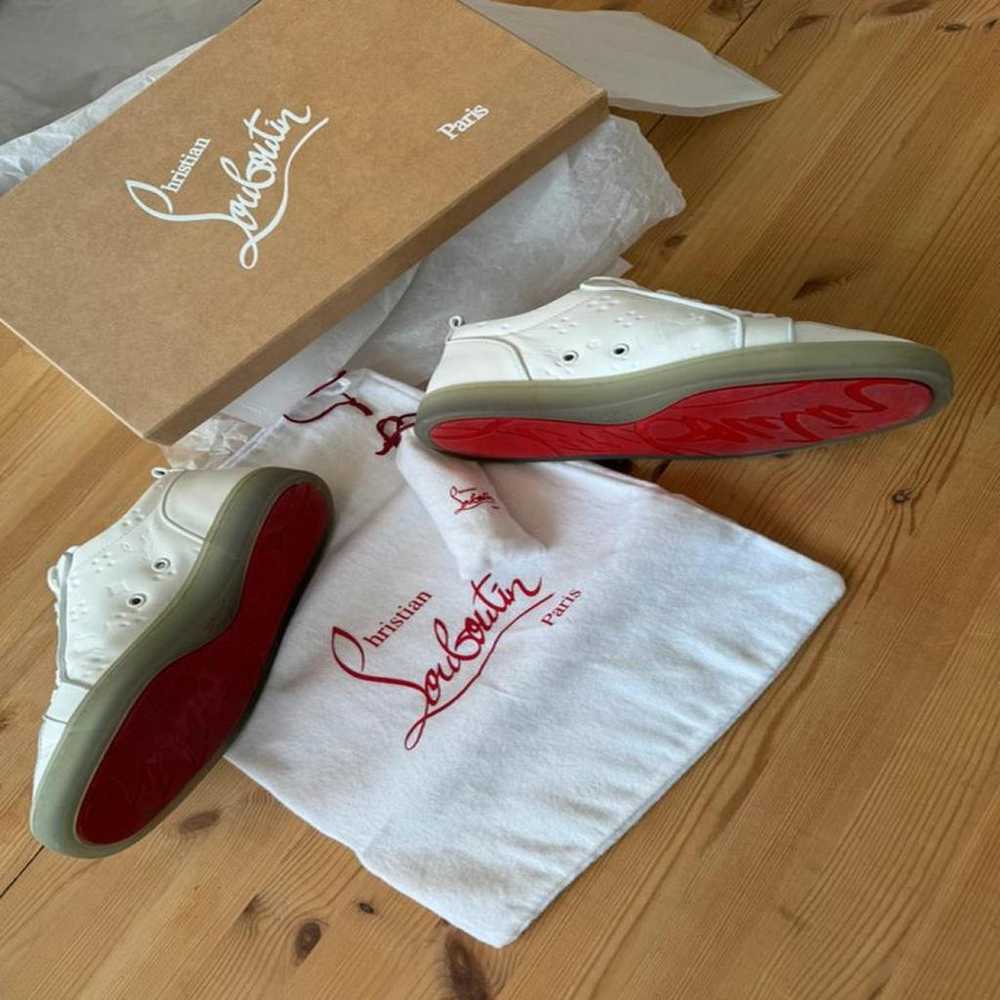 Christian Louboutin Rantulow leather low trainers - image 3