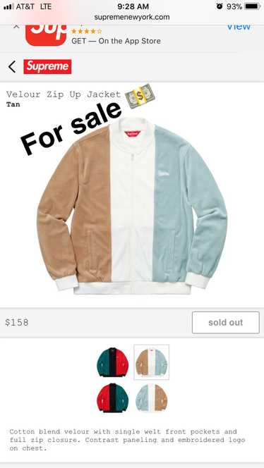 Supreme Supreme Velour Zip-Up Light Jacket