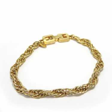 Givenchy Givenchy bracelet metal gold chain plate… - image 1