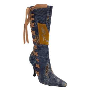 Rene Caovilla Exotic leathers cowboy boots - image 1