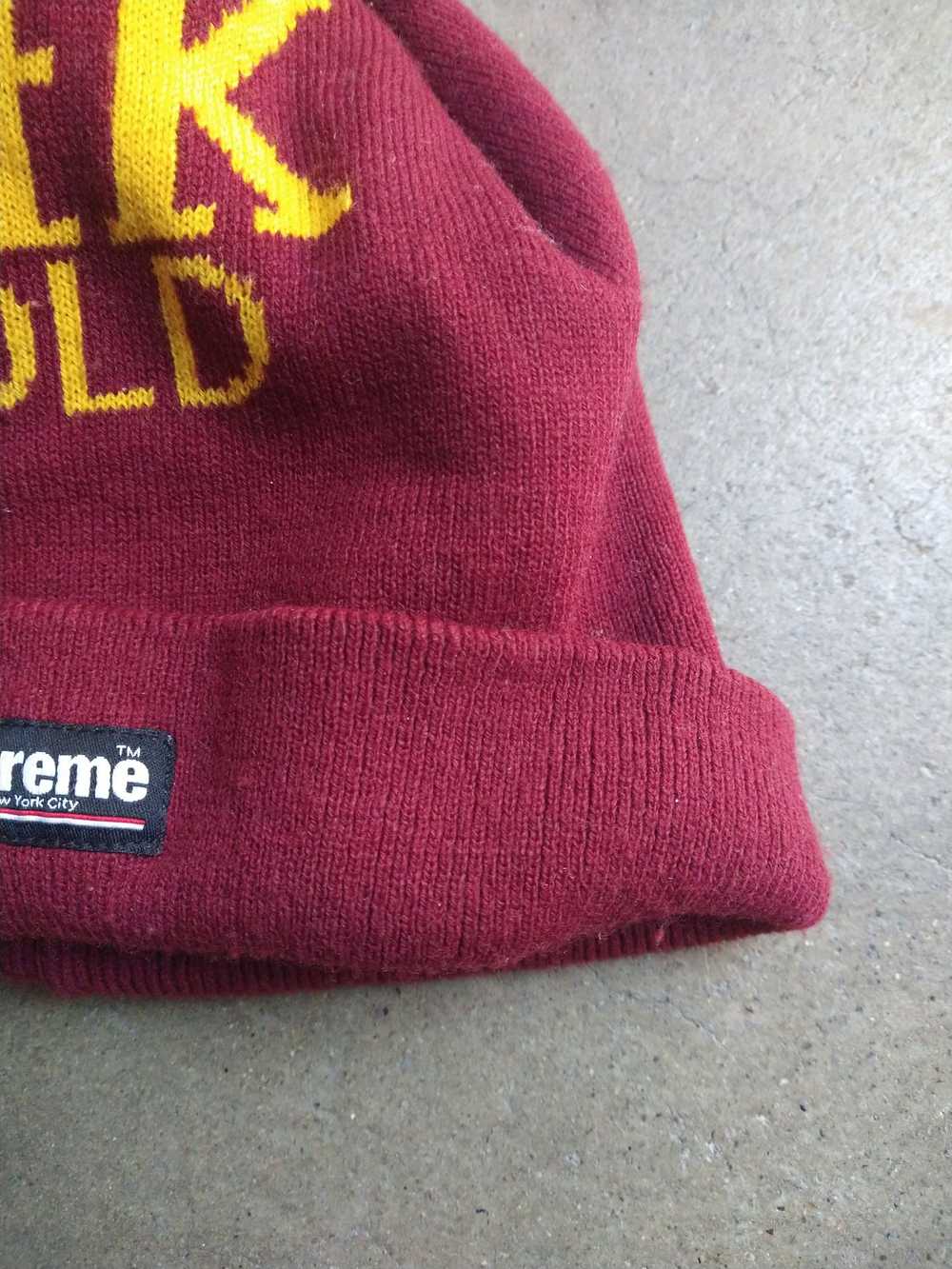 Supreme Supreme Beanie 24K Gold Burgundy FW13 Acr… - image 4