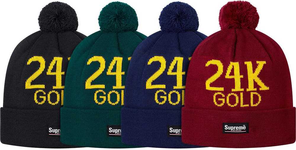 Supreme Supreme Beanie 24K Gold Burgundy FW13 Acr… - image 9