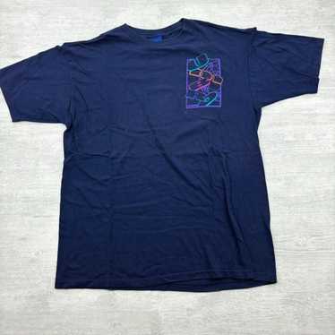 Umbro Vintage UMBRO Shirt Adult XL Navy Blue Abst… - image 1