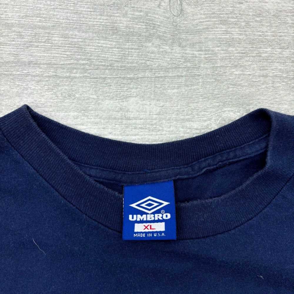 Umbro Vintage UMBRO Shirt Adult XL Navy Blue Abst… - image 3