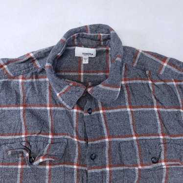 Sonoma Sonoma Windowpane Flannel Shirt Mens Size L