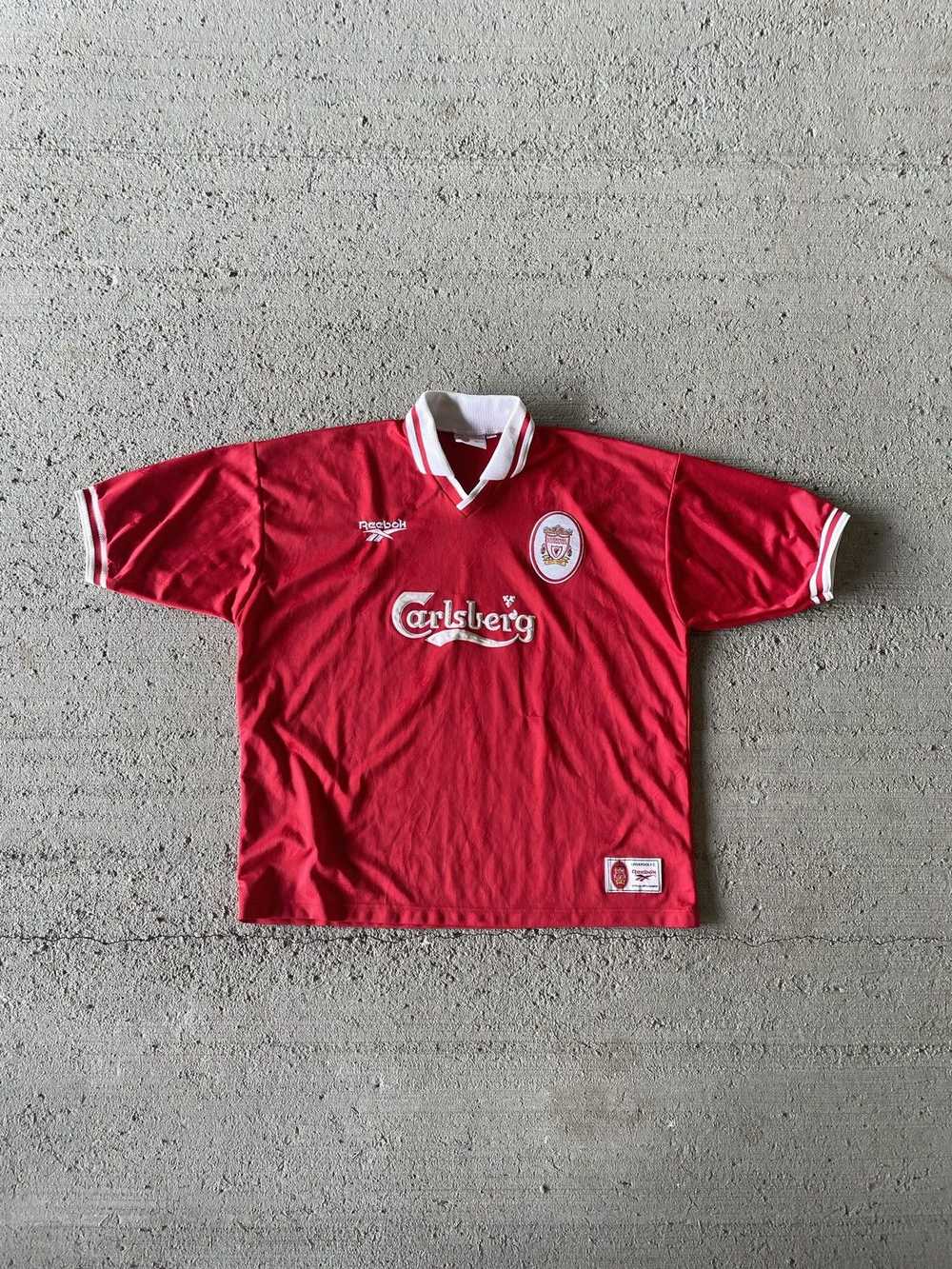 Soccer Jersey × Vintage 90s Reebok Liverpool Socc… - image 1
