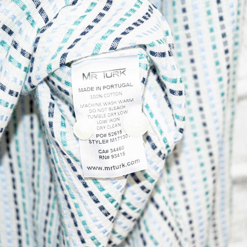 Mr. Turk MR TURK Band Collar Button up Shirt Embr… - image 6