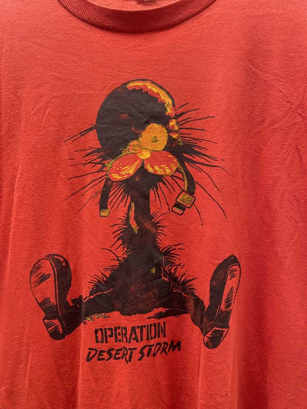 Vintage 80s Operation Desert Storm Tee L Screen S… - image 2