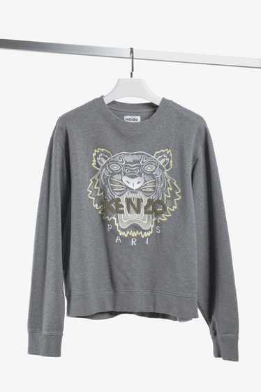 Kenzo Kenzo Grey Logo Embroidered Sweater