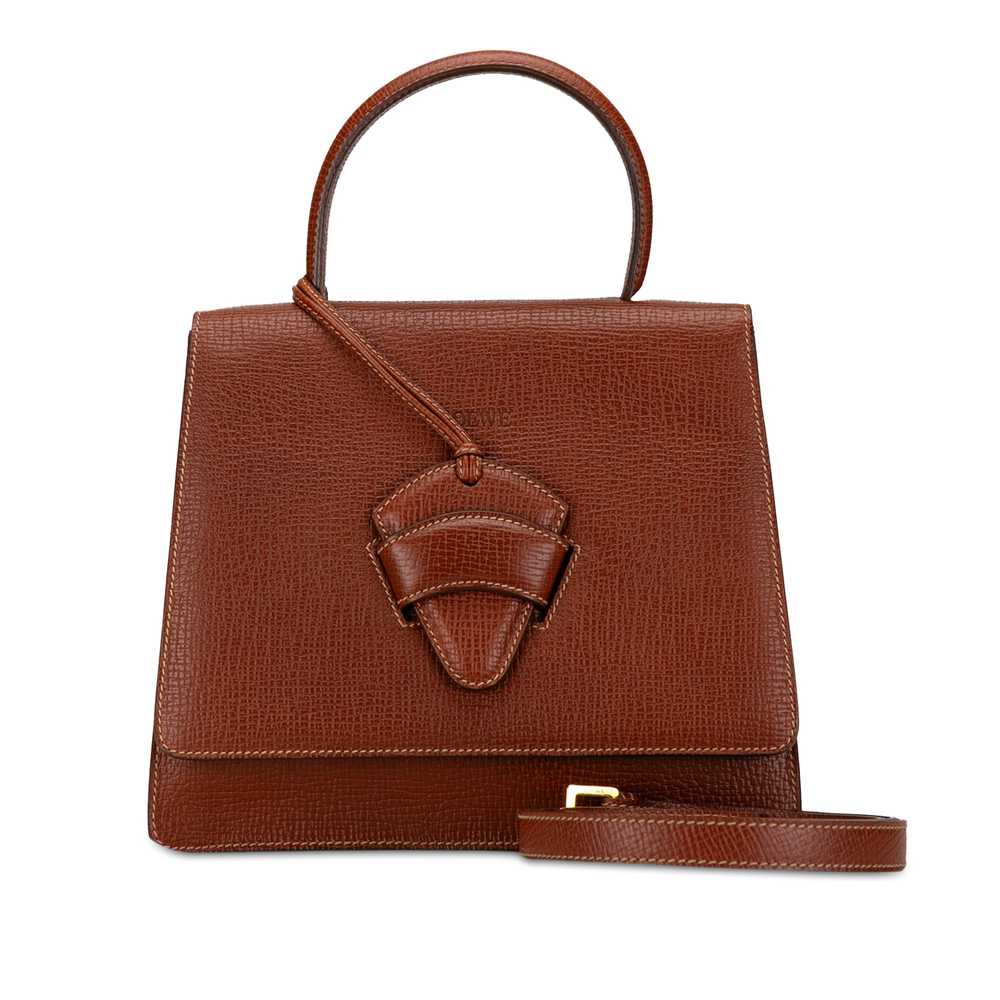 Brown LOEWE Leather Barcelona Satchel - image 9